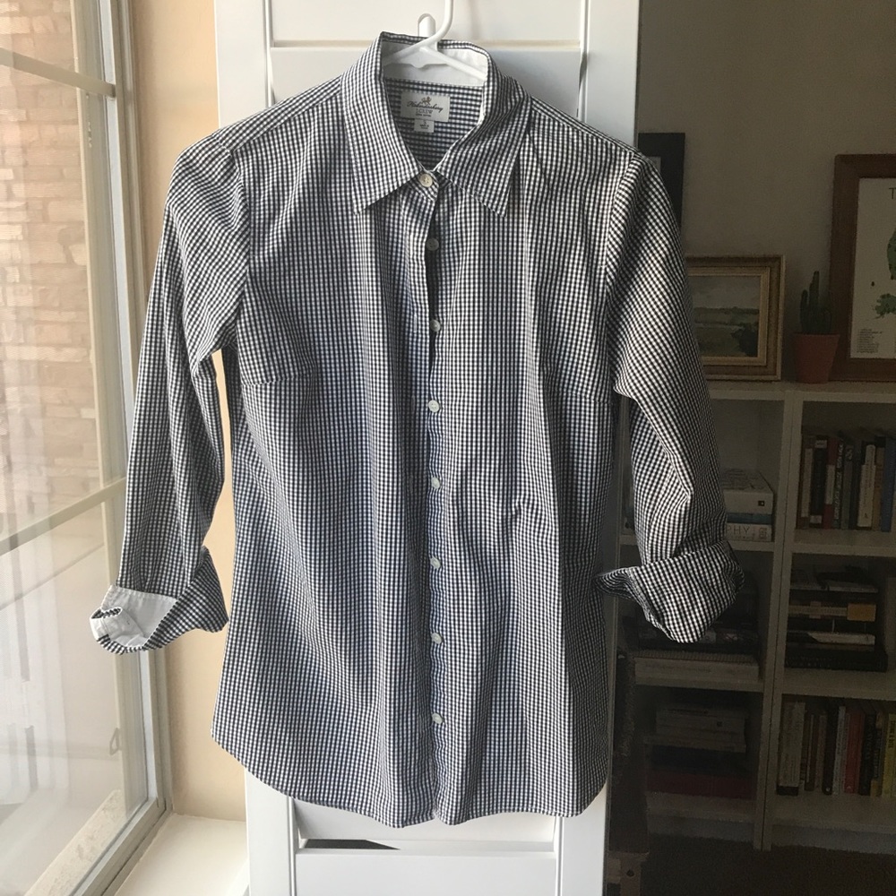 Navy Gingham J. CREW Haberdashery Shirt
